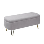Banc ottoman de rangement de 51 pouces