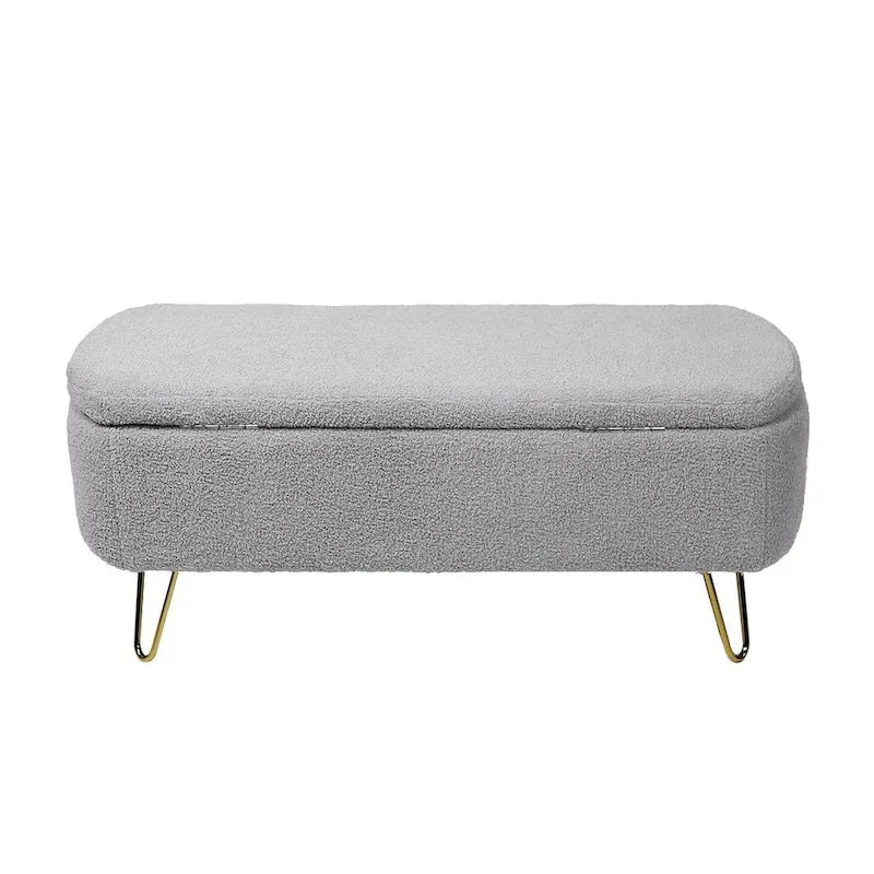 Banc ottoman de rangement de 51 pouces
