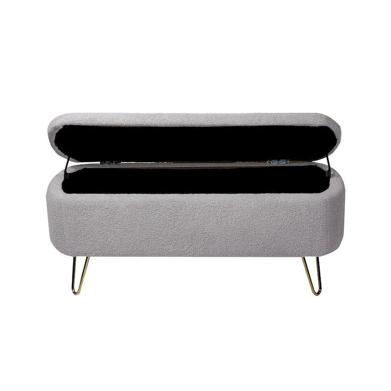 Banc ottoman de rangement de 51 pouces