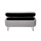 Banc ottoman de rangement de 51 pouces
