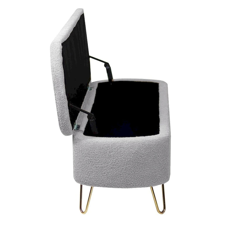Banc ottoman de rangement de 51 pouces