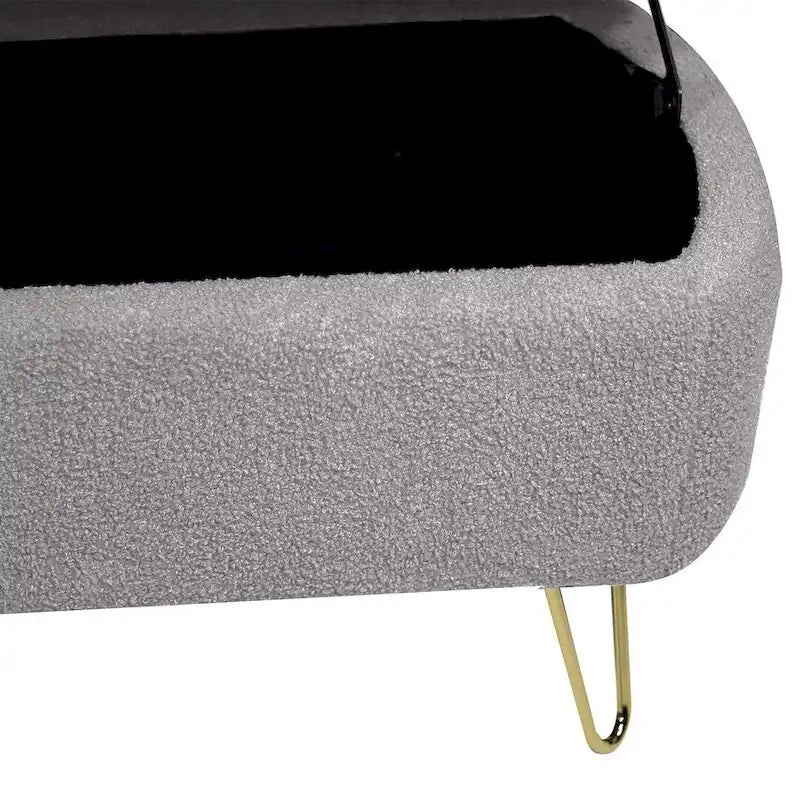 Banc ottoman de rangement de 51 pouces