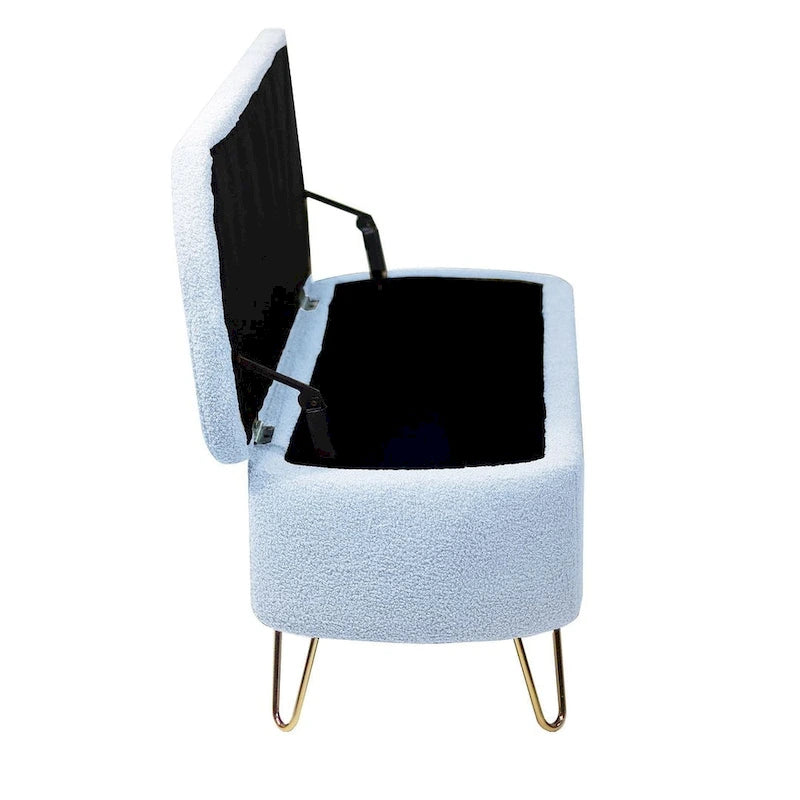 Banc ottoman de rangement de 51 pouces
