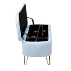 Banc ottoman de rangement de 51 pouces