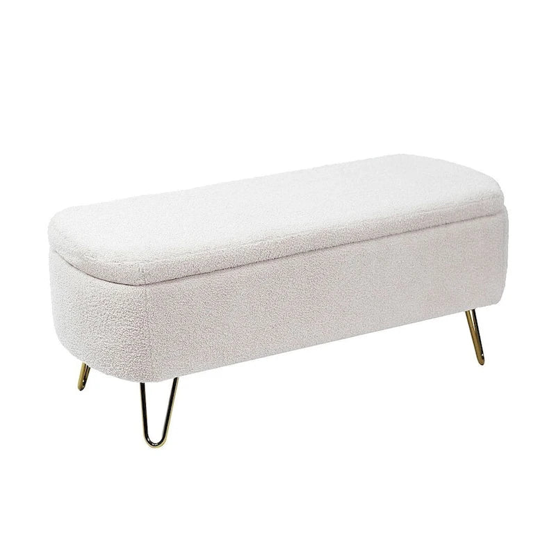 Banc ottoman de rangement de 51 pouces