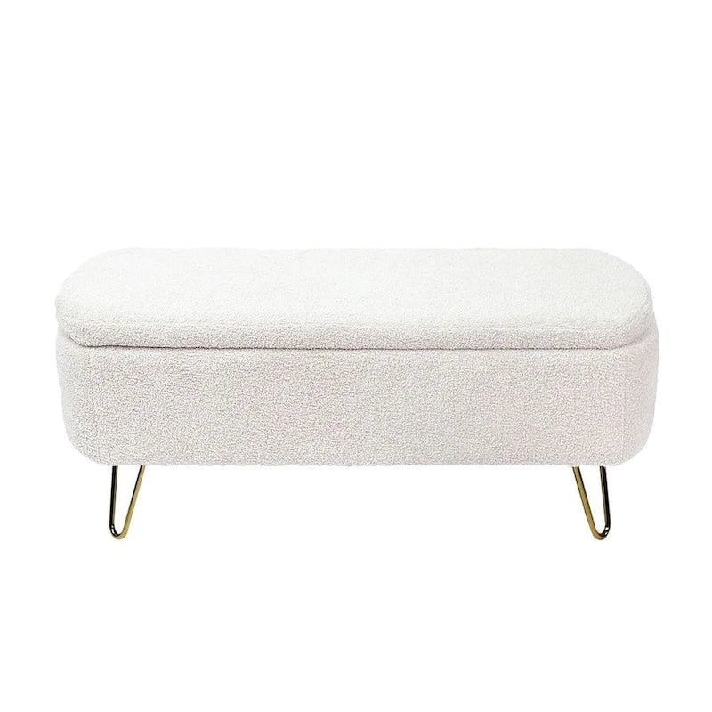 Banc ottoman de rangement de 51 pouces