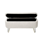 Banc ottoman de rangement de 51 pouces