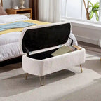 Banc ottoman de rangement de 51 pouces