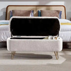 Banc ottoman de rangement de 51 pouces