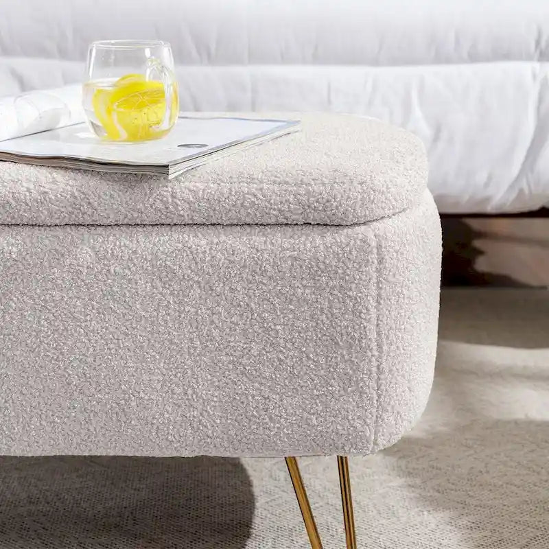 Banc ottoman de rangement de 51 pouces