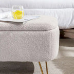 Banc ottoman de rangement de 51 pouces