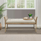 Banc d'appoint en bois avec coussin