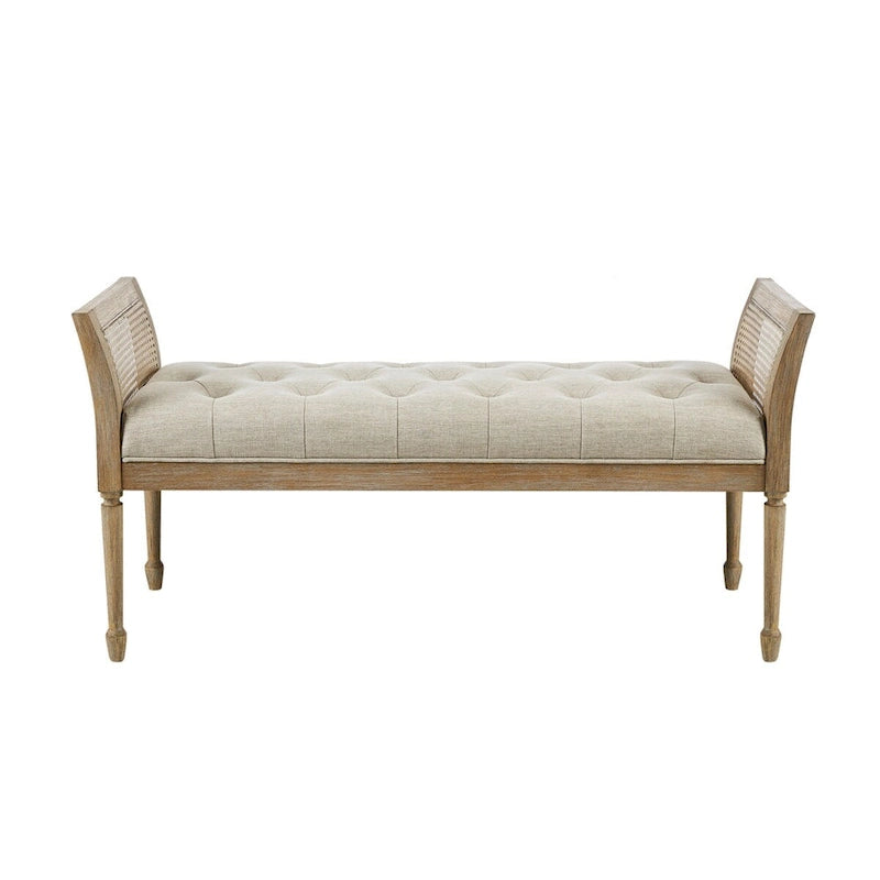 Banc d'appoint en bois avec coussin