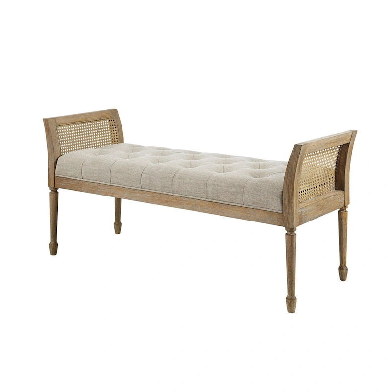 Banc d'appoint en bois avec coussin