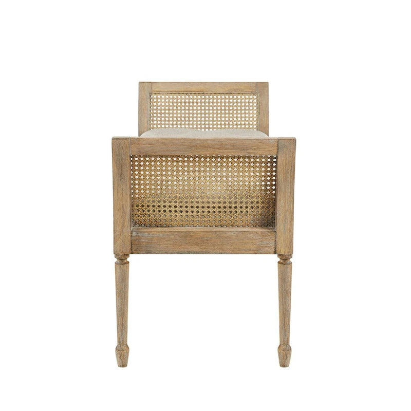 Banc d'appoint en bois avec coussin