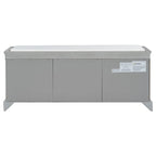 Banc de rangement avec 2 tiroirs et 2 placards, Banc à chaussures avec coussin amovible pour salon, entrée
