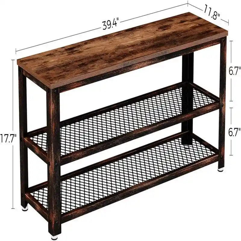 Étagère à chaussures à 3 niveaux - 39,4P x 13,8L x 16,5H