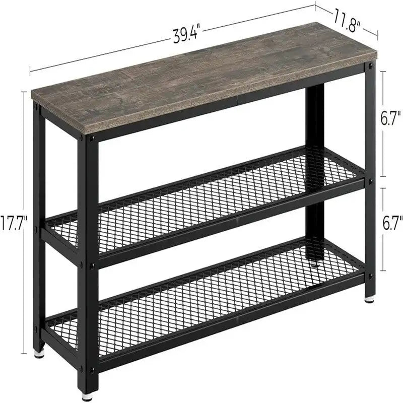Étagère à chaussures à 3 niveaux - 39,4P x 13,8L x 16,5H