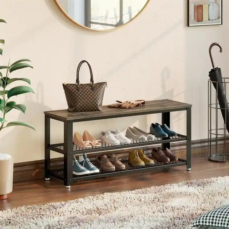 Étagère à chaussures à 3 niveaux - 39,4P x 13,8L x 16,5H