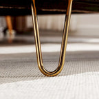 Banc de rangement ottoman pour bout de lit, pieds dorés, banc d'entrée en fausse fourrure rembourré avec rangement pour salon et chambre à coucher
