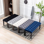 Banc ottoman capitonné rembourré, banc de salle à manger en velours, banc de chambre, repose-pieds, tabouret d'appoint pour entrée, salle à manger
