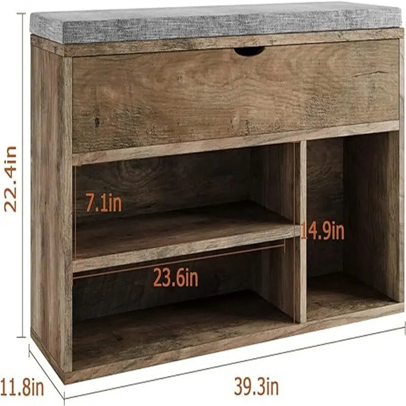 Banc de rangement Meuble de rangement - 11,8P x 39,3L x 22,4H