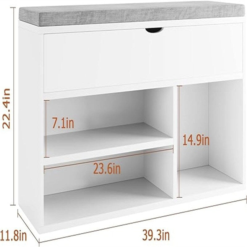 Banc de rangement Meuble de rangement - 11,8P x 39,3L x 22,4H
