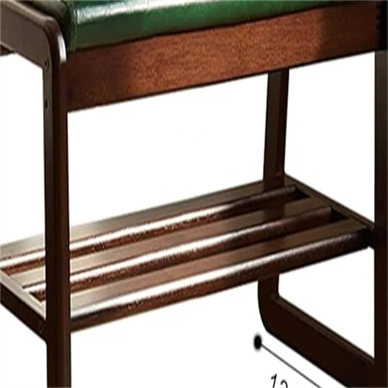 Banc d'entrée de rangement en bois à 2 niveaux