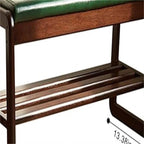 Banc d'entrée de rangement en bois à 2 niveaux
