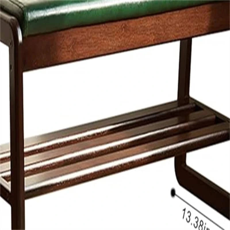 Banc d'entrée de rangement en bois à 2 niveaux