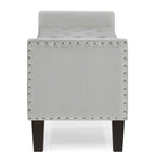 Banc Ottoman de Rangement Capitonnée à Boutons - 48L x 18.5W x 22 H