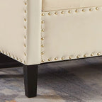 Banc Ottoman de Rangement Capitonnée à Boutons - 48L x 18.5W x 22 H