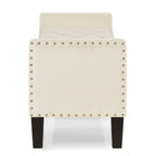 Banc Ottoman de Rangement Capitonnée à Boutons - 48L x 18.5W x 22 H