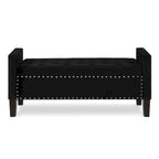 Banc de rangement capitonné avec rangement, Banc de rangement rembourré avec clous décoratifs, Tabouret de bout de lit