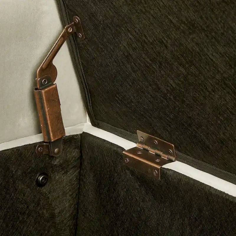 Banc de rangement capitonné avec rangement, Banc de rangement rembourré avec clous décoratifs, Tabouret de bout de lit
