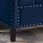 Banc de rangement capitonné avec rangement, Banc de rangement rembourré avec clous décoratifs, Tabouret de bout de lit