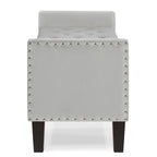 Banc de rangement capitonné avec rangement, Banc de rangement rembourré avec clous décoratifs, Tabouret de bout de lit