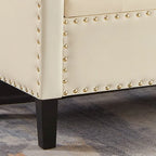 Banc de rangement capitonné avec rangement, Banc de rangement rembourré avec clous décoratifs, Tabouret de bout de lit
