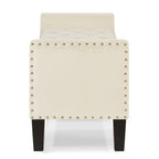 Banc de rangement capitonné avec rangement, Banc de rangement rembourré avec clous décoratifs, Tabouret de bout de lit
