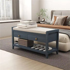 Banc de rangement pour chaussures avec 2 tiroirs - 14P x 39L x 20H