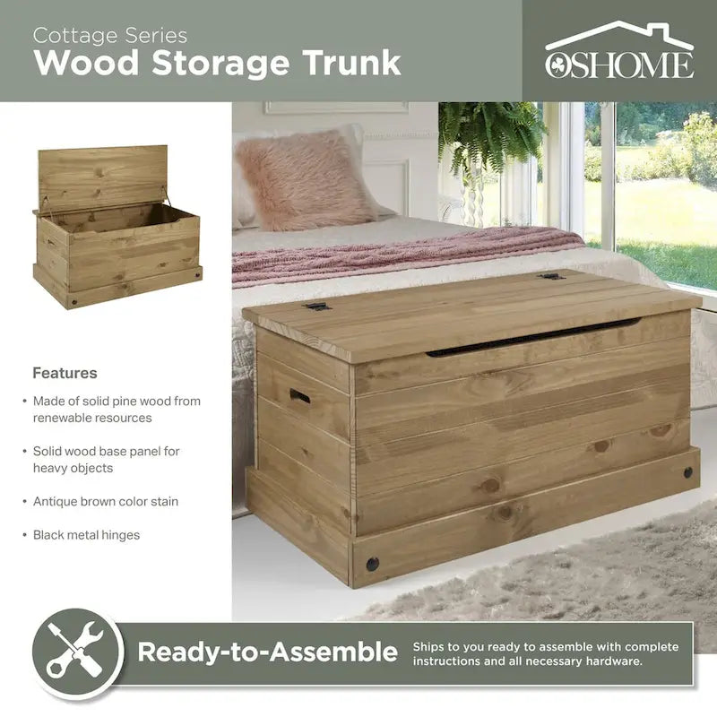 Meuble de rangement en bois OS Home and Office Furniture, modèle COR440 Cottage Series, couleur Corona Brown