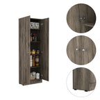Garde-manger multistockage, cinq étagères, meuble à double porte