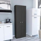 Garde-manger multistockage, cinq étagères, meuble à double porte