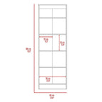 Garde-manger multistockage, cinq étagères, meuble à double porte