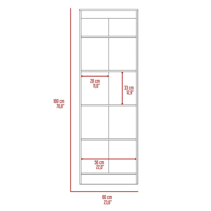 Garde-manger multistockage, cinq étagères, meuble à double porte