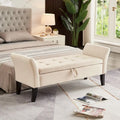 Banc de lit 51,5 po avec rangement, canapé-lit peu encombrant en velours pour salon, appartement et bureau