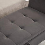 Banc de lit 51,5 po avec rangement, canapé-lit peu encombrant en velours pour salon, appartement et bureau