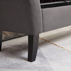Banc de lit 51,5 po avec rangement, canapé-lit peu encombrant en velours pour salon, appartement et bureau