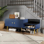 Banc de rangement pour chaussures moderne avec rangement dissimulé et coussins rembourrés pour chambre à coucher, salon et entrée