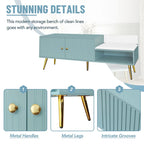 Banc de rangement pour chaussures moderne avec rangement dissimulé et coussins rembourrés pour chambre à coucher, salon et entrée